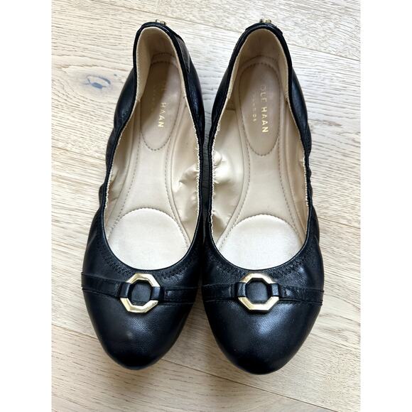 Cole Haan Black leather Ballet Flats Size 8.5 - Picture 1 of 6